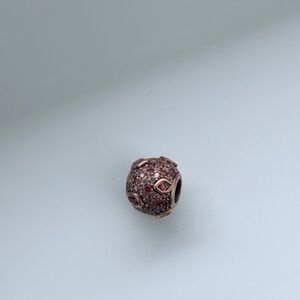 Pandora Rose Gold Charm with Pink Accents